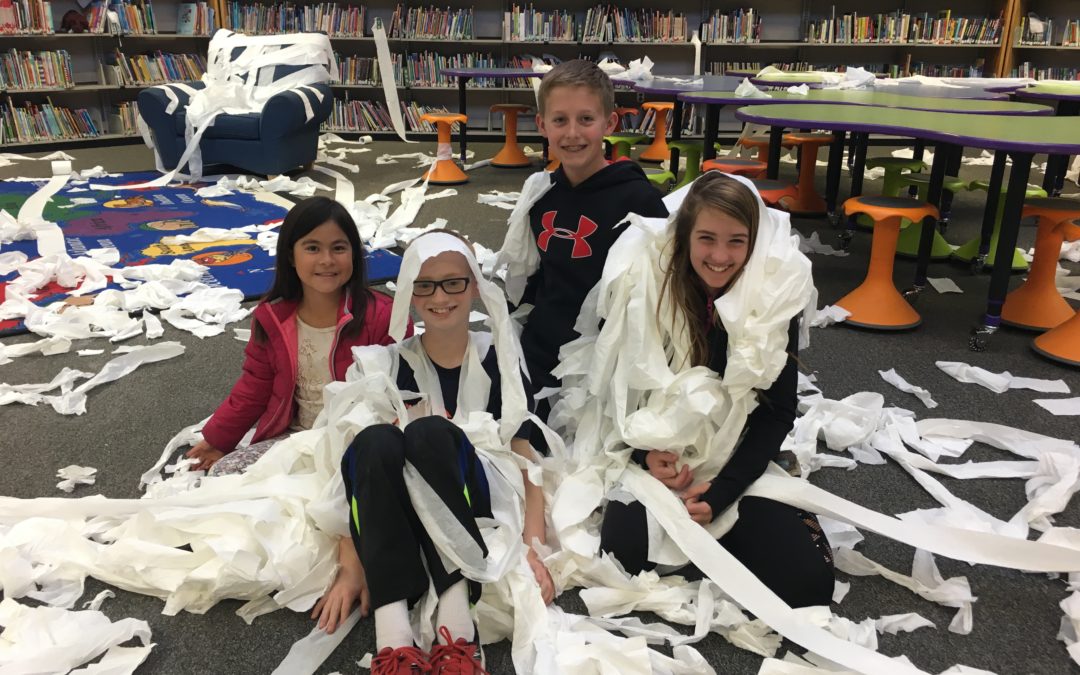 Students toilet paper their school…for a great cause!